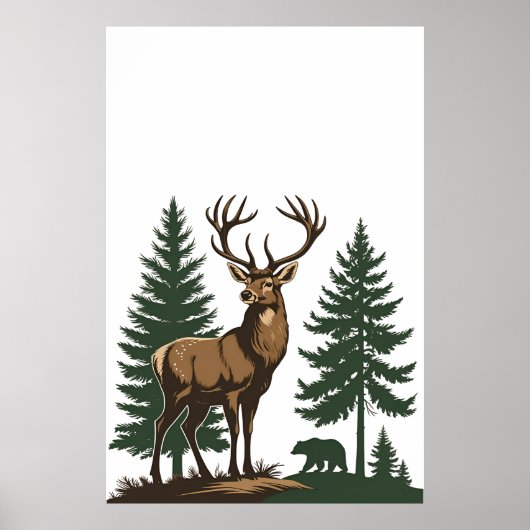 Rustiek Wildflower Botanisch Poster (Voorkant)