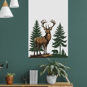 Rustiek Wildflower Botanisch Poster