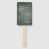 Rustiek Winter Trouwprogramma Bos Groen ID1049 Handwaaier (Achterkant)