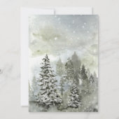 Rustiek Winterland Pine en Spruce Vrijgezellenfees Kaart (Achterkant)