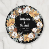 Rustiek wit bloemen verlovingsfeest dank u bedankjes labels (Voorkant)