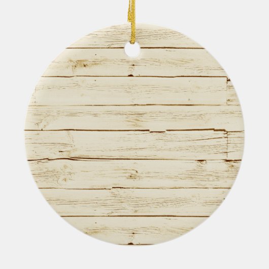 Rustiek wit Faux hout met Anker Keramisch Ornament (Achterkant)