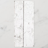 Rustiek Wit Gewassen Hout en Kant Wedding Menu (Achterkant)