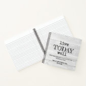 Rustiek wit hout LEEF VANDAAG GOED Dagelijkse Devo Notitieboek (Binnen)