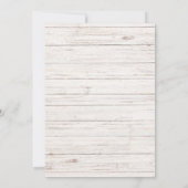 Rustiek wit hout Poinsettia bruiloft Save The Date (Achterkant)