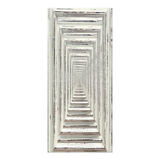 Rustiek Wit Lijst & Burlap Wedding Menu (Achterkant)