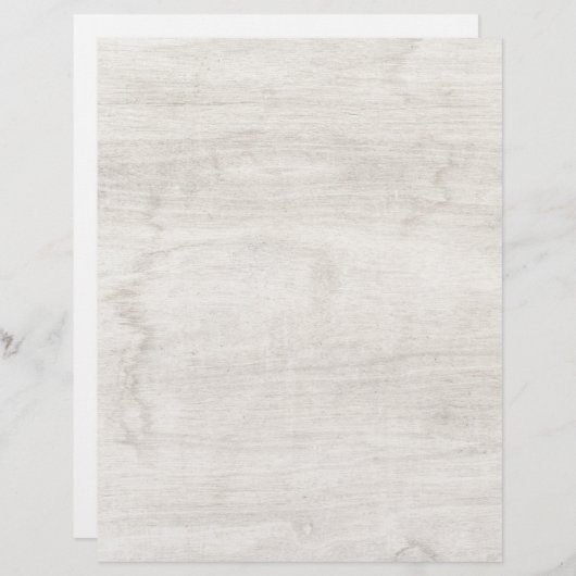Rustiek wit verweerd hout scrapbook papier briefhoofd (Voorkant / Achterkant)