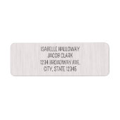 Rustiek Witte Hout Trouwadres Etiket (Voorkant)