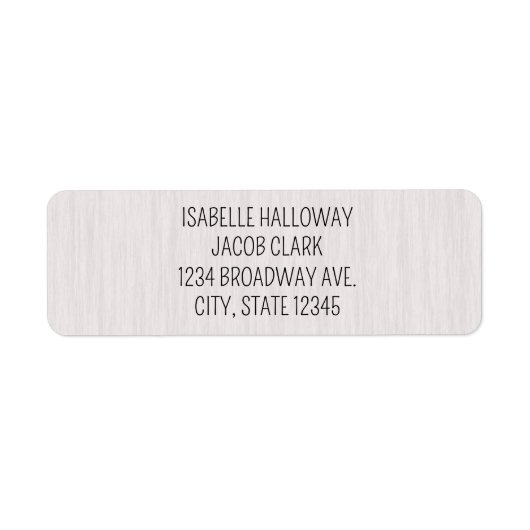 Rustiek Witte Hout Trouwadres Etiket (Voorkant)