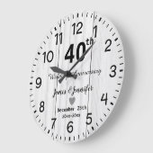 Rustiek Witte Houten 40e Huwelijksverjaardag Custo Grote Klok (Hoek)