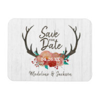 Rustiek Woodland Herten Antler Boeket Save the Dat