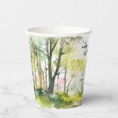 Rustiek Woodland Spring Forest Vrijgezellenfeest Papieren Bekers (Voorkant)