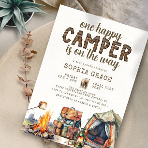 Rustiek Woodland Waterverf Baby shower Kaart