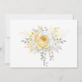 Rustiek zilver en goud bloemig Afstuderen Foto Aankondiging (Achterkant)