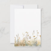 Rustiek Zomer Veld van Wildbloemen RSVP Kaartje (Achterkant)