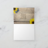 Rustiek Zonnebloem Baby shower Dank u (Binnen)