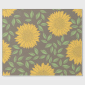 Rustiek Zonnebloem Bloom Wrapping Paper Cadeaupapier (Vlak)