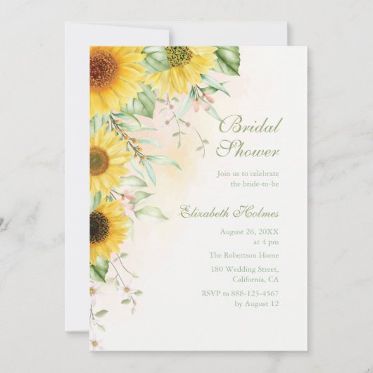 Rustiek Zonnebloem Delight Vrijgezellenfeest Kaart (Voorkant)