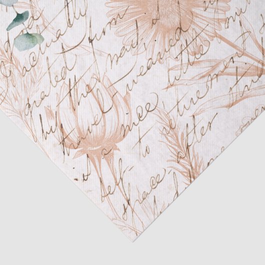 Rustiek Zonnebloemboeket  Letter Decoupage Tissuepapier (Detail)