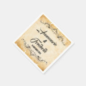  rustiek zwart bloeien servet (Hoek)