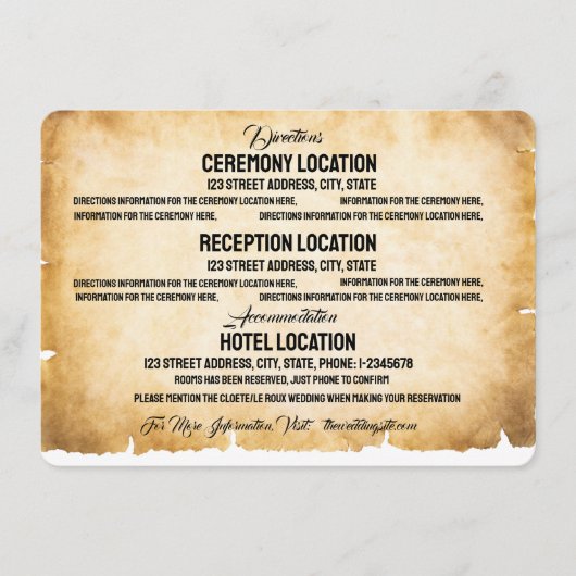 rustiek zwart bloeiend perkament informatiekaartje (Voorkant)