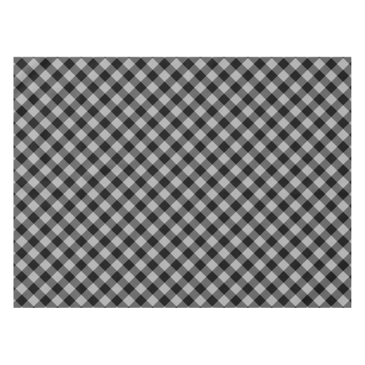 Rustiek zwart en grijs Buffalo Plaid Tafelkleed (Voorkant (Horizontaal))