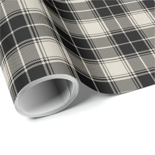 Rustiek zwart geplakt patroon cadeaupapier (Rol Hoek)