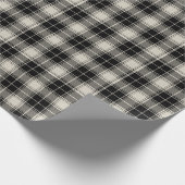 Rustiek zwart geplakt patroon cadeaupapier (Hoek)