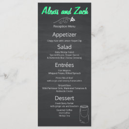 Rustiek zwart krijtbord Mason Jar Script Menu