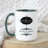 Rustiek Zwart Save-The-Date Trouwdag bruid bruideg Mok