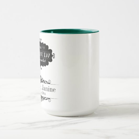 Rustiek Zwart Save-The-Date Trouwdag bruid bruideg Mok (Midden)