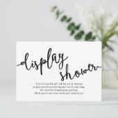 Rustiek zwart script, display douche informatiekaartje (Staand voorkant)