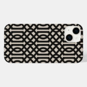 Rustiek zwart Trellis Case-Mate iPhone Case (Achterkant (horizontaal))