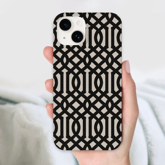 Rustiek zwart Trellis Case-Mate iPhone Case