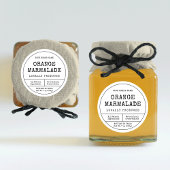 Rustiek  Zwart & Wit Jam Jar Lid Label