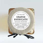 Rustiek  Zwart & Wit Jam Jar Lid Label