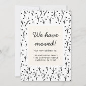 Rustiek Zwart-wit Print Nieuw adres Aankondiging (Voorkant)