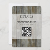 Rustiek Zwarte Woud met QR Code Bruiloft Kaart (Achterkant)