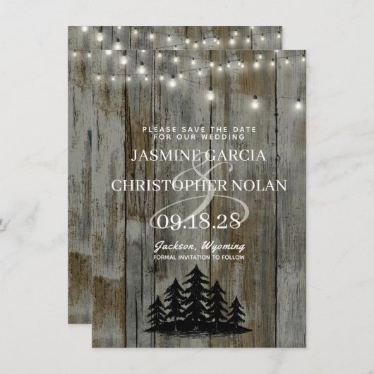 Rustiek Zwarte Woud Save The Date (Voorkant / Achterkant)