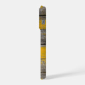 Rustieke 3 fotocollage gele planken iPhone hoesje (Linkerkant)