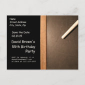 Rustieke 55e Verjaardag Save The Date Custom Brief Aankondigingskaart (Achterkant)