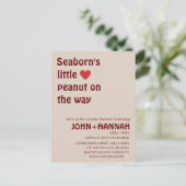 Rustieke aangepaste kleine pinda op de weg baby sh briefkaart (Staand voorkant)