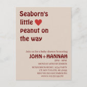 Rustieke aangepaste kleine pinda op de weg baby sh briefkaart (Voorkant)