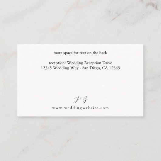 Rustieke Aarde & Champagne Bloemen Details Klein Informatiekaartje (Achterkant)