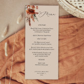 Rustieke aarde & champagnebloemen - Beige Menu