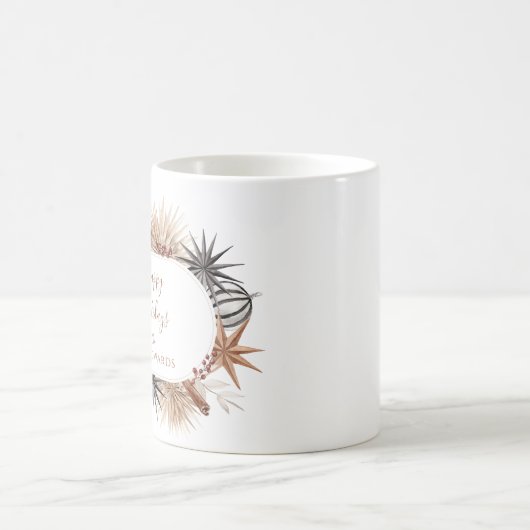 Rustieke Aardse Familienaam Vakantie Koffiemok (Center)