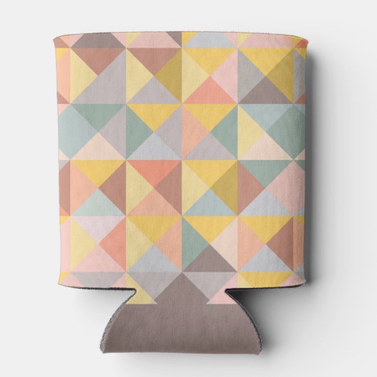 Rustieke Aardse Geometrische Chic Custom Vrijgezel Blikjeskoeler (Achterkant)