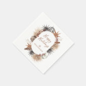 Rustieke Aardse Vakantie Cocktail Servet (Hoek)