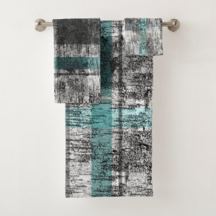 Rustieke Abstracte Berk Plaid Patroon Badhanddoek Bad Handdoek