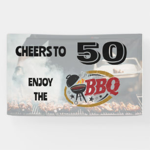 Rustieke achtertuin BBQ Grill Banner